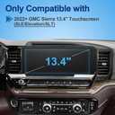 Anti-Glare Matte Screen Protector for 2022-2025 2026 GMC Sierra 1500 (AT4/AT4X/Denali/Denali Ultimate), 9H Tempered Glass 2023 2024 Sierra 1500/2500HD/3500HD Accessories Anti-Fingerprint 13.4"