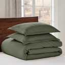 Levtex Home - Cloud Waffle Forest Green Comforter Set - King Comforter + Two King Pillow Cases - Waffle Weave - Forest Green - Comforter (106 x 94in.) and Pillow Case (36 x 20in.) - Cotton, King/Cal King Comforter