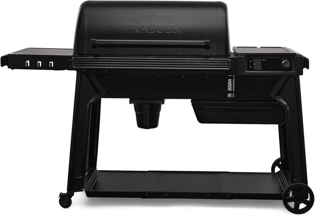 Traeger Grills Woodridge Pro Electric Wood Pellet Grill and Smoker, 970 Sq. In., Outdoor Pellet Smoker Grill with Digital Sensor and Side Shelf, Wi-FIRE Technology, Super Smoke Mode, TFB97JLH