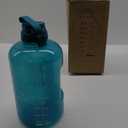AQUAFIT 1 Gallon Time Marker Water Bottle - 128 oz, Gym Jug, Straw, Big, Large (Aqua) BPA Free