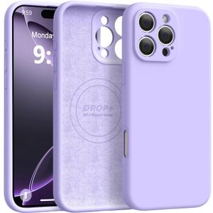 Ktele Magnetic for iPhone 16 Pro Max Case [Compatible with Magsafe] [Premium Silicone Satin-Smooth Touch] Slim Shockproof Anti-Scratch Microfiber Lining Case, 6.9 inch, Light Purple