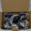 Office Chair Wheels, 2 Inch Rubber Rollers, Heavy Duty, Safe for Hardwood Floors, Carpets, Mats, Universal Size 11x22mm, Smooth and Quiet, Dark Grey, Set of 5 (Black)