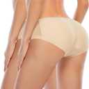 DERCA Butt Lifter Panties Padded Underwear for Women Seamless Booty Pads Hip Enhancer Panty (Medium, 2 Pack Beige Set (Basic)