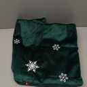 Tosleo Christmas Embroidery Throw Pillow Covers 24 x 24 inch Set of 2 Xmas Dec Velvet Pillowcases Forest Green Christmas Trees Cushion Pillow Cases Soft Square Holiday Pillowcase