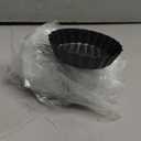 Tessco 16 Pieces Mini Tart Pans with Removable Bottom Nonstick Quiche Mini Pie Tart Pans Bakeware Mold Fluted Side for Pies(Black Gray Round,3 Inch)