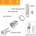 5/8 Cam Locks - 5/8 Diameter Cam Lock Keyed Alike Cabinet Locks Secure Files Drawers Mailbox RV Cylinder Replacement Lock Set, Camper Door Tool Box, Zinc Alloy(12 Pack)