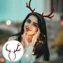 Beaupretty Christmas Reindeer Antlers Headband Antler Headband Deer s Christmas for Halloween Cosplay Party, Brown