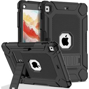 LTROP Case for iPad 6th 5th Generation (9.7 inch, 2018/2017), Shockproof Protective iPad 9.7 Case with Built-in Stand/Pencil Holder for iPad 6th/5th Gen, Air 2, Black