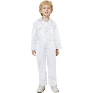 TopTie Kid's Coverall for Boys, Mechanic Halloween Suit Costume, Flight Suit, Mechanic Jumpsuit-White-13/14Y