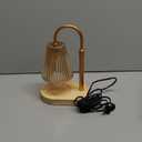 Candle Warmer Lamp with Timer: Electric Candles Wax Warmers Glass Lamps for Jar Candles Burner Adjustable Height and Dimmable Light Modern No Flame Scented Candle Warming Lantern, Amber