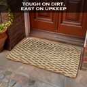 MAINEVENT Lobster Rope Mat Sand 30x17 Inch, USA-Designed Lobster Rope Door Mat Outdoor, All-Weather Nautical Door Mat, Non-Fade Lobster Doormat, Front Door Welcome Mat