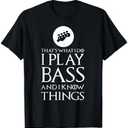 I Play Bass Funny Bass Guitar Gift T-Shirt Kids Medium