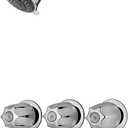 Pfister LG013120 showerhead-Replacement-Parts 3 Tub & Shower Faucet with Metal Knob Handles, Polished Chrome