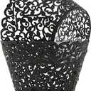 KPOSIYA Pack of 120 Cupcake Wrappers Artistic Bake Cake Paper Cups Vine Designed Laser Cut Cupcake Wraps Baking Cup Muffin Case Trays for Wedding Baby Shower Party Birthday Decoration (120, Black)