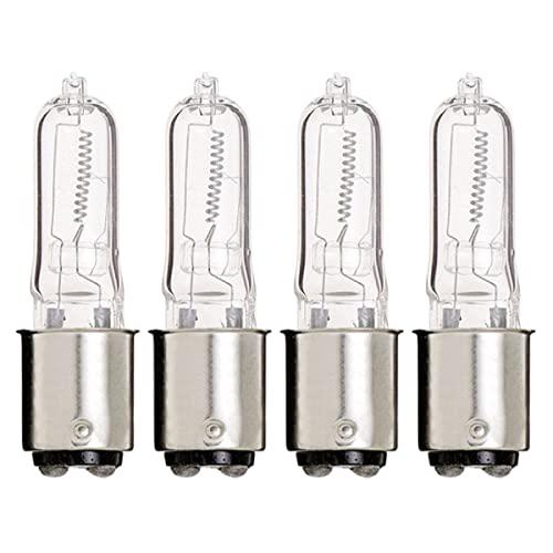 KOR Q100CL/DC - 120-Volt - Halogen JD Type T4 - BA15D - DC Bayonet Base - 100-Watt - Clear Light Bulbs (4 Pack)