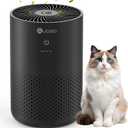 Air Purifiers for Bedroom up to 588 Ft, 20dB Bedroom Air Purifier for Small Room Removes Dust Pets Hair Smoke Odor with Aromatherapy Function(Black) (Standard Size)