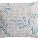 Queen Size 2 Pack Rayon Made from Bamboo Pillows for Sleeping, Cooling Shredded Memory Foam Adjustable Bed Pillow with, Removable/Washable Cover (Queen 2 Pack)