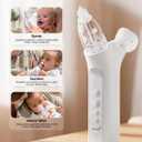 GROWNSY SniffEase Spa 3-in-1 Nasal Aspirator for Baby Spray, Suction & Mist, Hospital-Grade Powerful Electric Nose Suction with Soothing Light & Music, Larger Chamber (Grey)