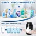 Ceramic Foaming Soap Dispenser, 12 oz Bathroom Foam Hand Soap Dispenser, Refillable Lotion Soap Dispenser with Removable Pump for Kitchen Hand Wash Dispenser, Modern Home Decor (Black)