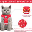 Red Cat & Dog Vest Harness - All Weather Mesh, Reflective Strap, Adjustable Step-in Harness for Small Pets (Red, S)