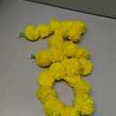 Tigeen 60 Pcs Marigold Garland for Decoration 4 Feet Artificial Marigold Flowers Mantle Decoration Indian Marigold Flowers Faux Garlands for Wedding Party House Warming Decor (Yellow)