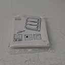 Funmit 6" Louvered Vent Cover 8" x 8" Oversize Outside Dimensions for Exterior Wall Vent Hood Outlet Airflow Vent Dryer Air Vent (White) (6 inch, White-plastic)