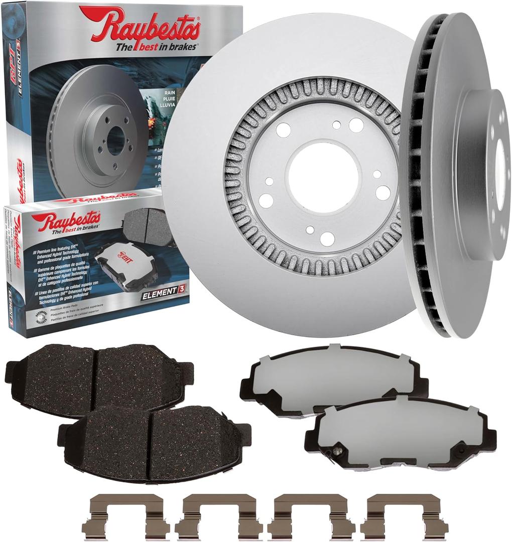 Raybestos E3K90019 Element3 Automotive Replacement Front Brake Pads and Rotors Kit for 2002-2004 Honda CR-V, 2003-2017 Honda Accord, 2013-2015 Acura ILX, 2013-2015 & 2017-2020 Honda Civic