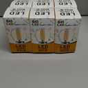 Dimmable 2W LED Globe Bulb 25Watt Equivalent E26 Light Bulb Warm White 2500K LED Edison Bulb, Vintage Filament Edison Decorative Bulb for Chandelier, Ceiling Fan, 6 Pack