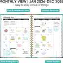 2026 Planner, Weekly and Monthly Calendar Planner Book, January 2026 - December 2026, Hardcover Spiral Planner with Monthly Tabs, Notes Pages, Perfect for Women & Men, A5 (6.4" x 8.5") - Ocean