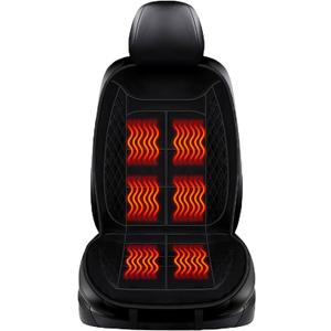 Car Seat Cushions, Car Seat Cover Foldable Portable Seat Cover for Back and Seat Cushions with Bottom Anti Slip Silicon(1 Pack/Black)