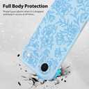 MZELQ for iPhone Air Case 2025, Silicone Floral Flower Rose Cute Pattern, Camera Protection Soft Slim Phone Cover for Girls Women -Blue