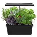 Hydroponics Growing System, Indoor Smart Garden LED Intelligent Vegetable Planting Machine, Plant Germination Kit Automatic Timer Healthy Freshs Herbs Vegetables (Black)