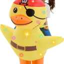 Kids Inflatable Costume Christmas Blow up Animal Costumes with LED Light Riding on Costume for Cosplay Girls Boys