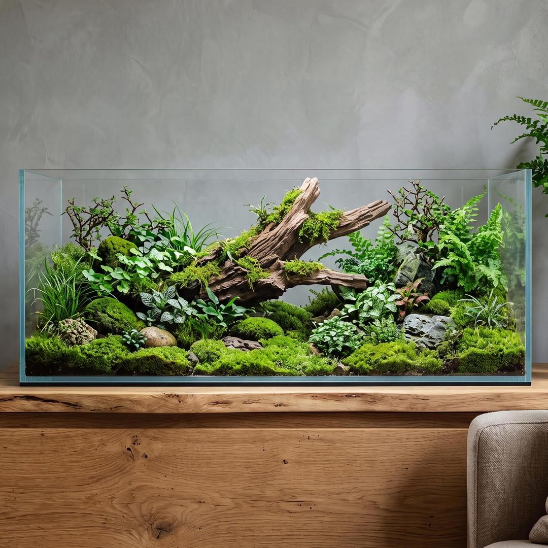 11.9 Gallon Rimless Low‑Profile Aquarium, Long Shallow Rimless Fish Tank