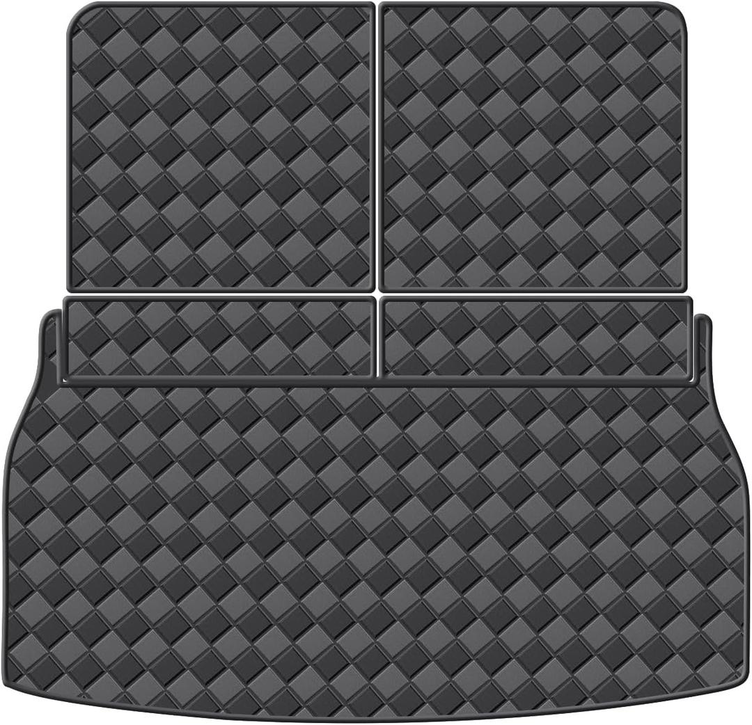 Cargo Mat & Backrest Mats for 2020-2025 Lincoln Aviator Accessories, All Weather Waterproof Rear Cargo Liner Rear Trunk Liner Back Seat Cover Protector (Behind 3rd Row)