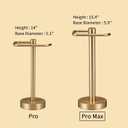 YUMORE Hand Towel Holder Stand Countertop Towel Rack Free Standing Towel Bar Hanger for Bathroom Kitchen (Gold)