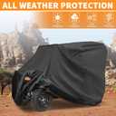 X AUTOHAUX UTV Cover for Honda Pioneer 700 Waterproof Side by Side Cover Outdoor Sun Rain Storage Protection 210D-PU Black 292x152x197cm