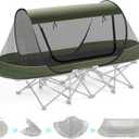 Pop-Up Mosquito Tent for Camping, 1 Person Bug Net Cot Tent, 3s Automatic Setup Screen Net for Adults & Kids, Fits with Camping Cot, Lightweight & Portable for Outdoor Hiking Traveling, Large