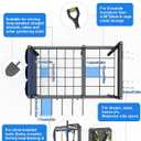 Garden Tool Organizer with Pegboard, Yard Tool Holder Standing for Garage Organization, Up to 30 Long-Handled/10 D-Handled Tools/Rake/Broom/Shovel/, with Side Storage Pocket