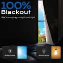 Blackout Curtains for Bedroom, 70" x 58" Portable Black Out Blinds with 20 Sets Hook & Loop Strips for 100% Blackout Window Film, Temporary Black-out Shades for Windows Cover Nursery Travel RV- Blacks