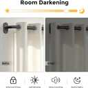 Curtain Rods 36-120 Inch, Black Wrap Around Blackout Curtain Rods for Windows, 1 Inch Adjustable Long Heavy Duty Room Darkening Window Treatment Rod for Bedroom, Living Room, Sliding Door