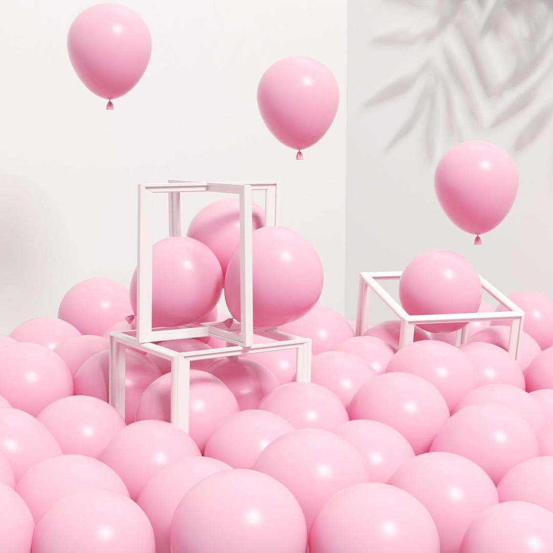 120pcs 5inch Pink Balloons, Small Light Pink Latex Balloons for Baby Bridal Shower Gender Reveal Birthday Party Decorations