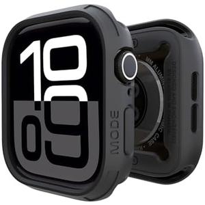 elkson Compatible with Apple Watch 42mm Bumper Case, Quattro Series Rugged Case for Apple Watch and iWatch Series 11 10, Military Grade Durable Protective Cover, Flexible Shock Proof, Black