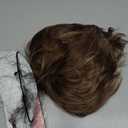 TISHINING Pixie Cut Brown Short Hair Wigs for White Women with Bangs Brown Mixed Blonde Highlights Layered Natural Looking Synthetic Hair Replacement Wigs for Daily Party Use