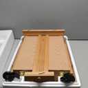 DJAR H-Frame Easel for Painting, Height & Tilt, Extra Large Adjustable Solid Beechwood Art Easel for Artists, Hold Canvas up to 82", Movable with 4 Silent Locking Wheels, Natural