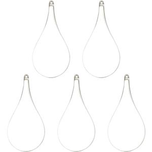 STOBOK 5pcs DIY Plastic Fillable Ball Ornaments Teardrop Hanging Ornaments Ball Transparent Decorative Crafts Balls for Wedding Garden Tree Party Gift Box Decoration