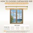 Gold Blackout Curtain Rod,Wrap Around Curtain Rods For Windows,1 Inch Diameter Adjustable Heavy Duty Curtains Rods for Bedroom For Sliding Glass Door (34-95 Inch)