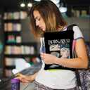 Funny Book Sleeve with Zipper, Born to Read Book Lover Gift for Teen Women Girl, Black