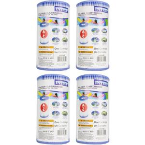 Intex 29000E 8" x 4.25" Type A Easy Set Above Ground Pool Replacement Filter Cartridge or Similar Brand Pool Pumps (4 Pack)