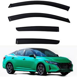 Window Visors Rain Guards fits 2020-2025 Sentra, Out-Channel Window Wind Deflectors Vent Shades Accessories, Dark Smoke 4 Pcs, 2021 2022 2023 2024